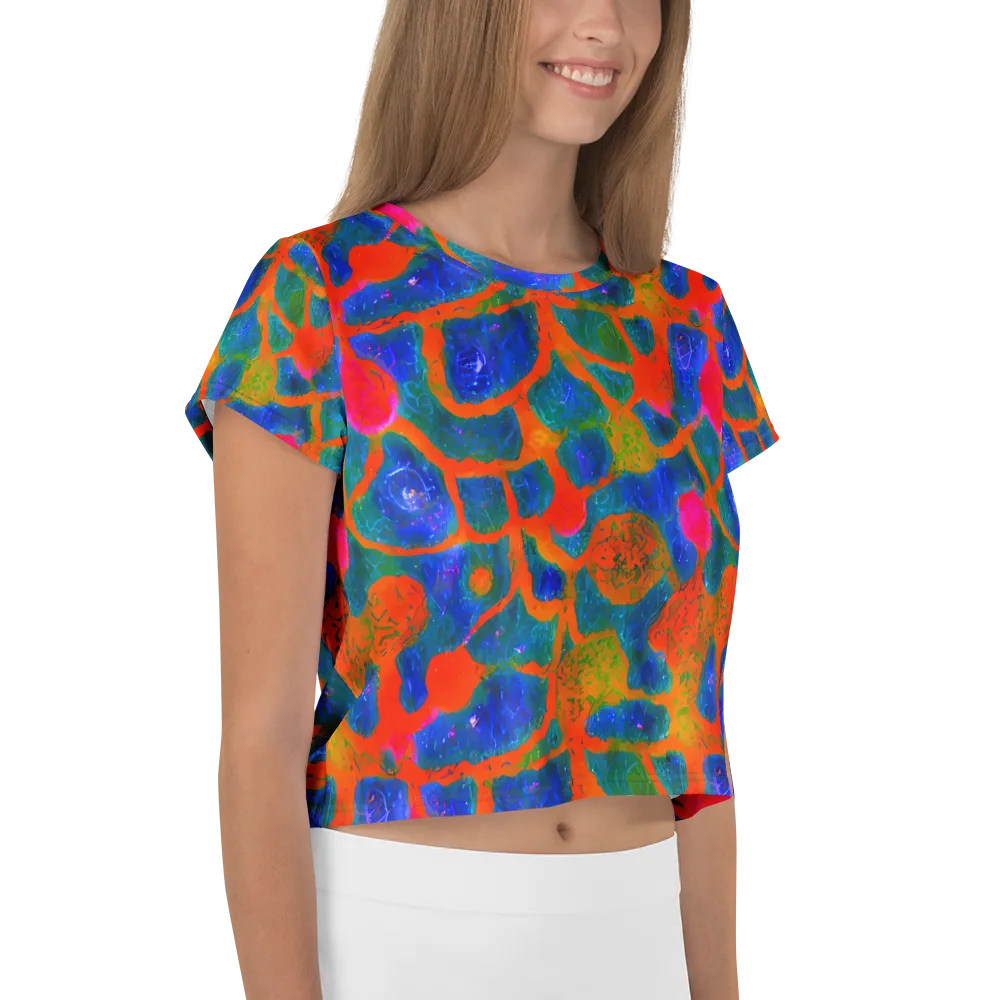 Vibrant Mosaic on Crop Tee — Right
