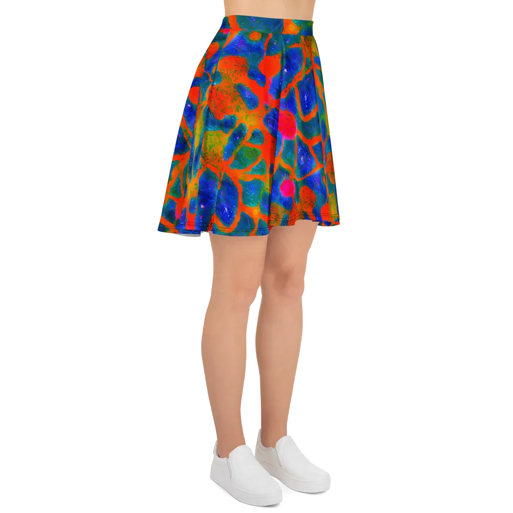 Vibrant Mosaic on Skater Skirt — Right