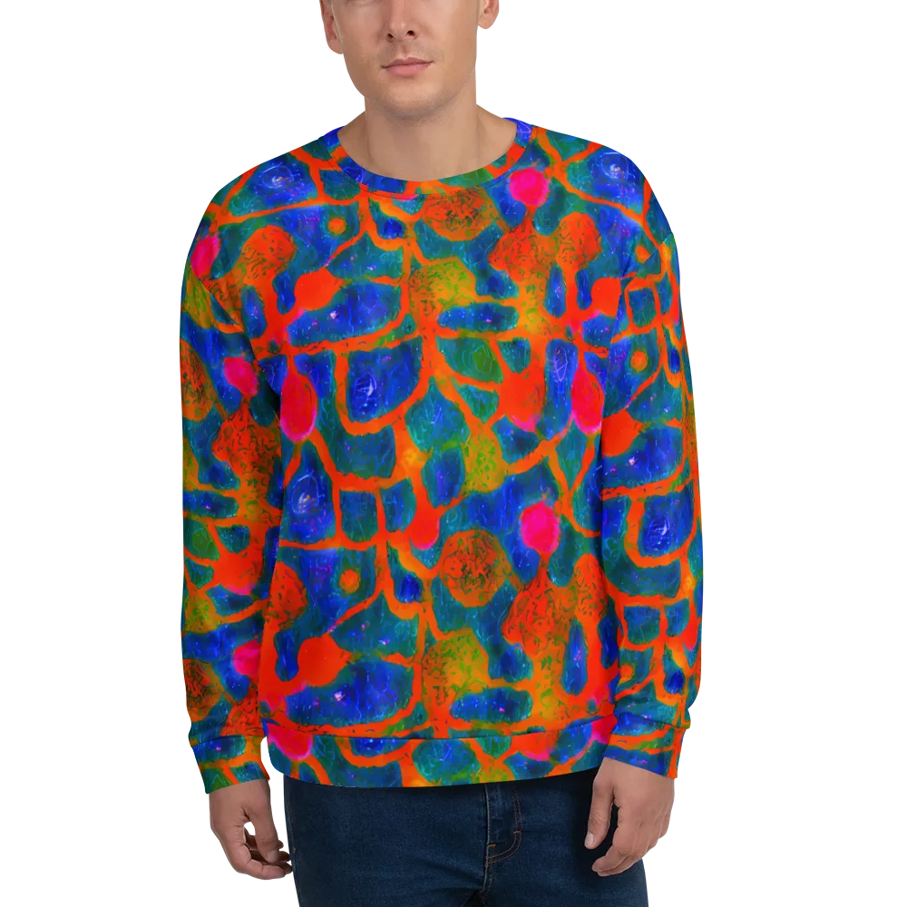 Vibrant Mosaic on Sweatshirt — Front
