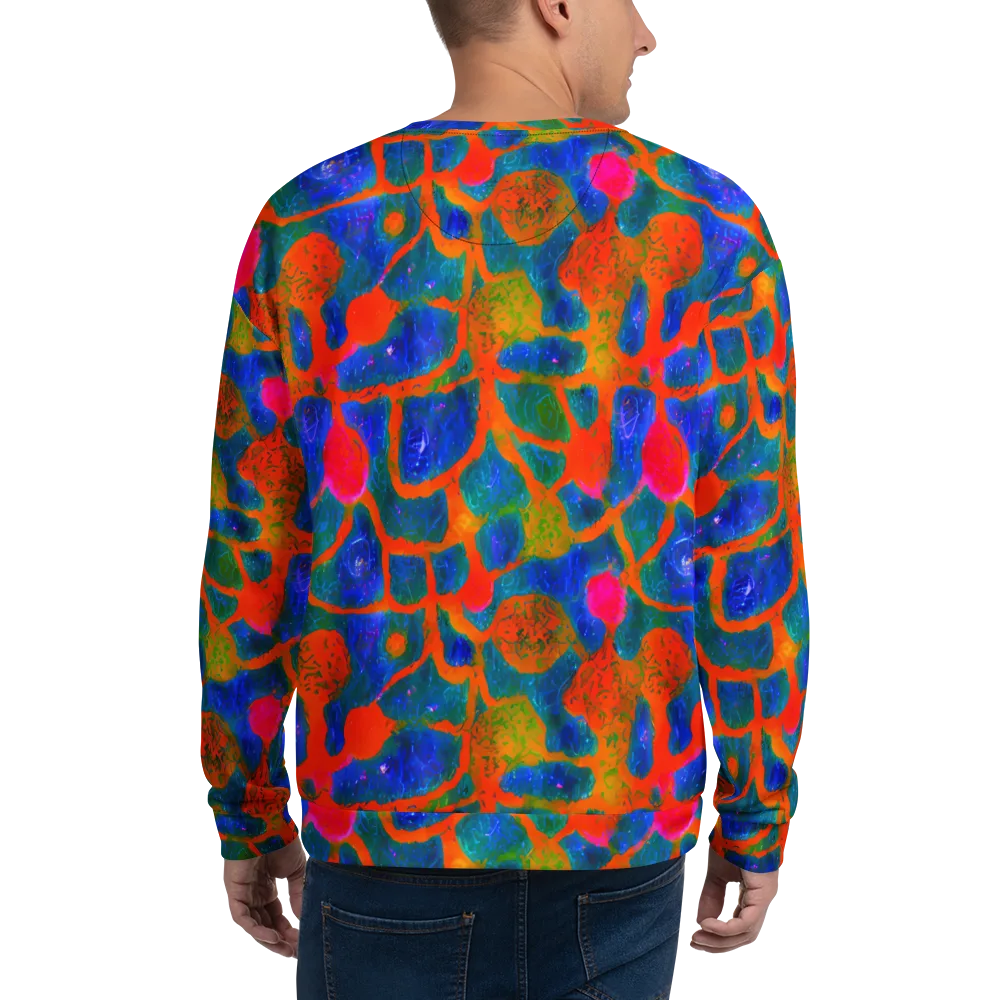 Vibrant Mosaic on Sweatshirt — Back