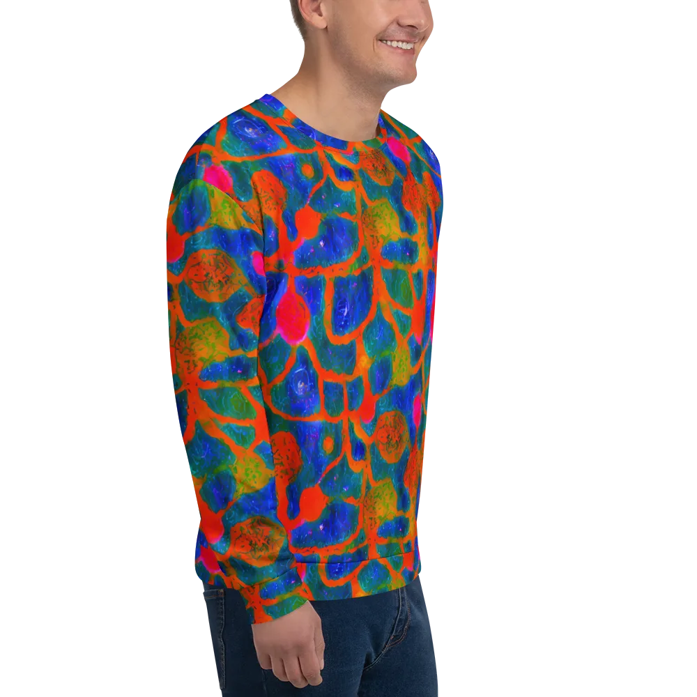 Vibrant Mosaic on Sweatshirt — Right Front