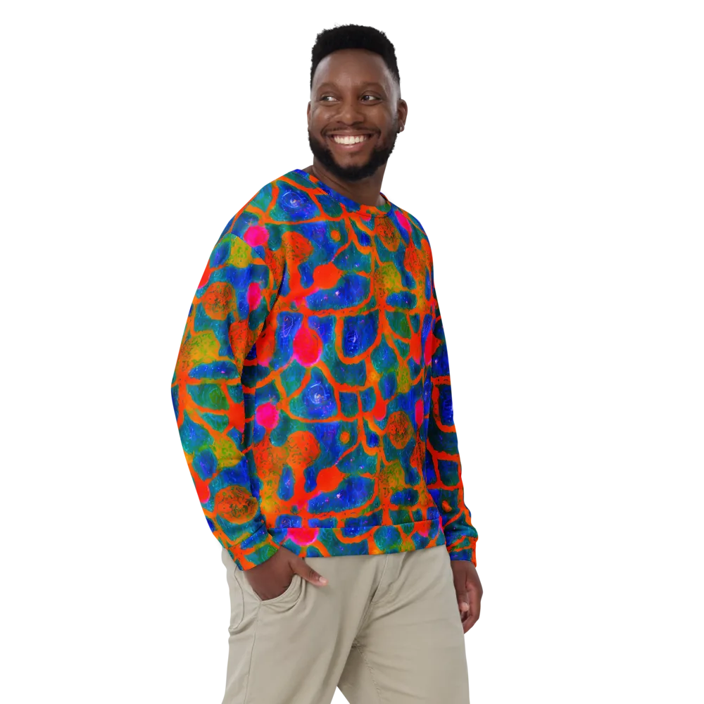 Vibrant Mosaic on Sweatshirt — Front