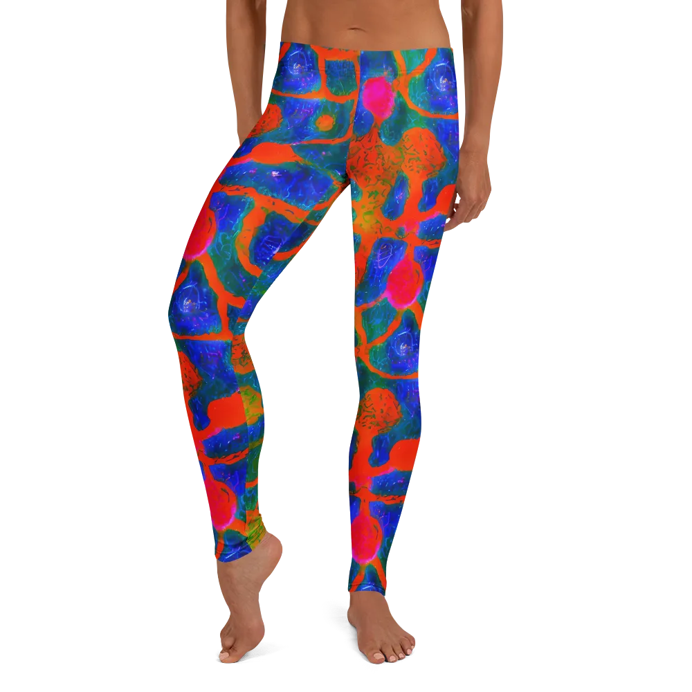 Vibrant Mosaic on Leggings — Front