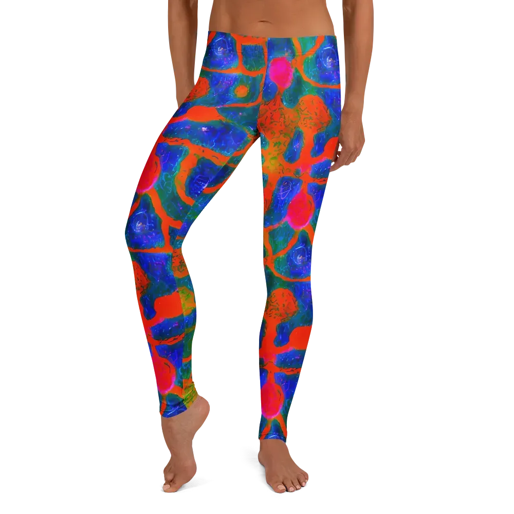 Vibrant Mosaic on Leggings — Front