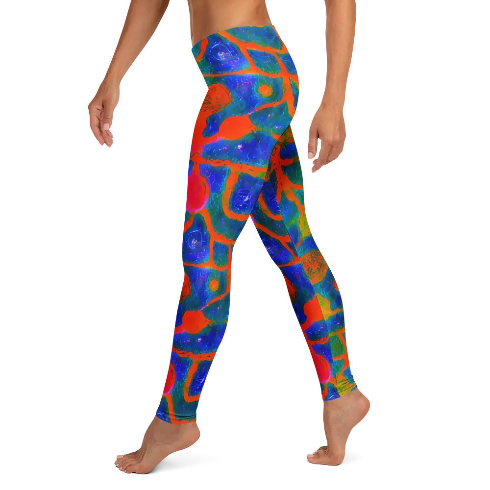 Vibrant Mosaic on Leggings — Left