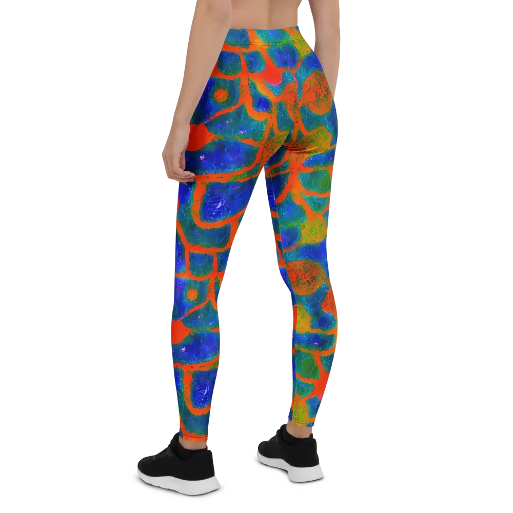 Vibrant Mosaic on Leggings — Back