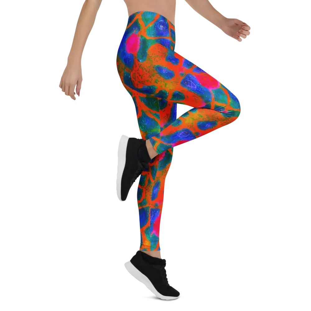 Vibrant Mosaic on Leggings — Right