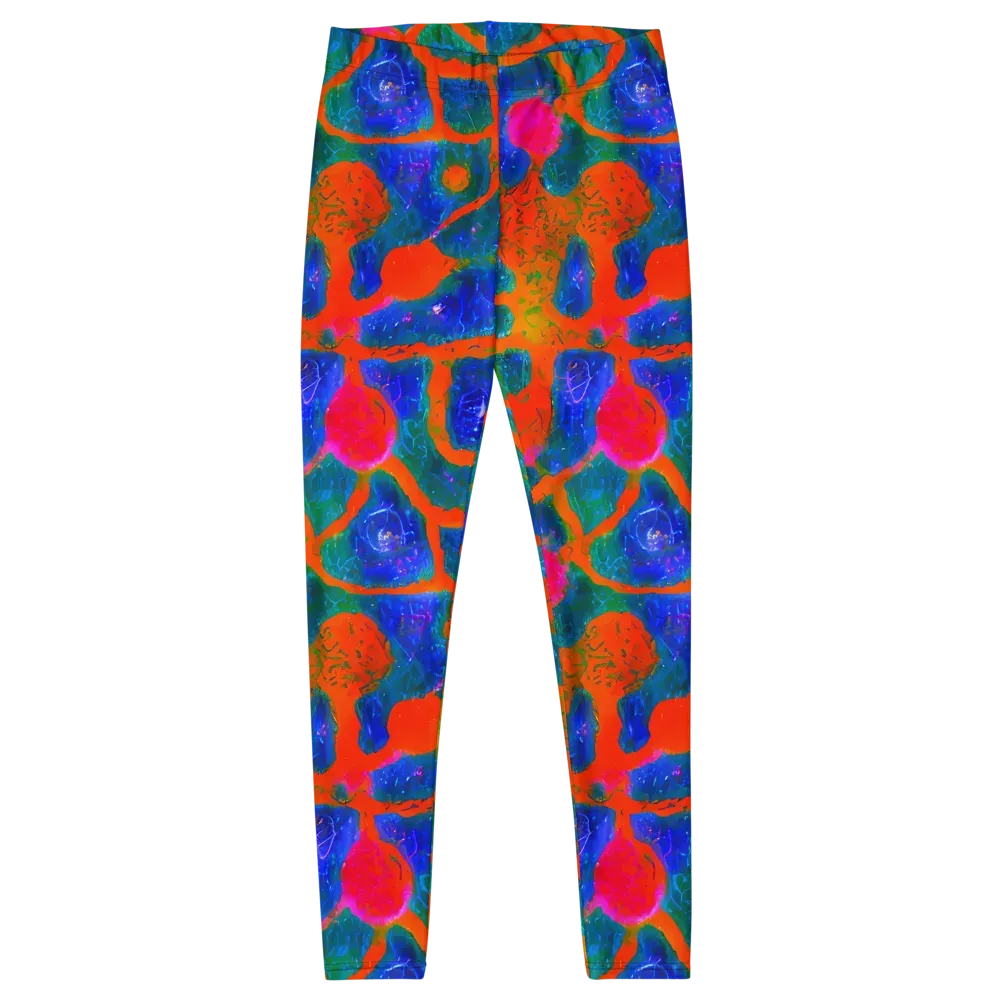 Vibrant Mosaic on Leggings — Front
