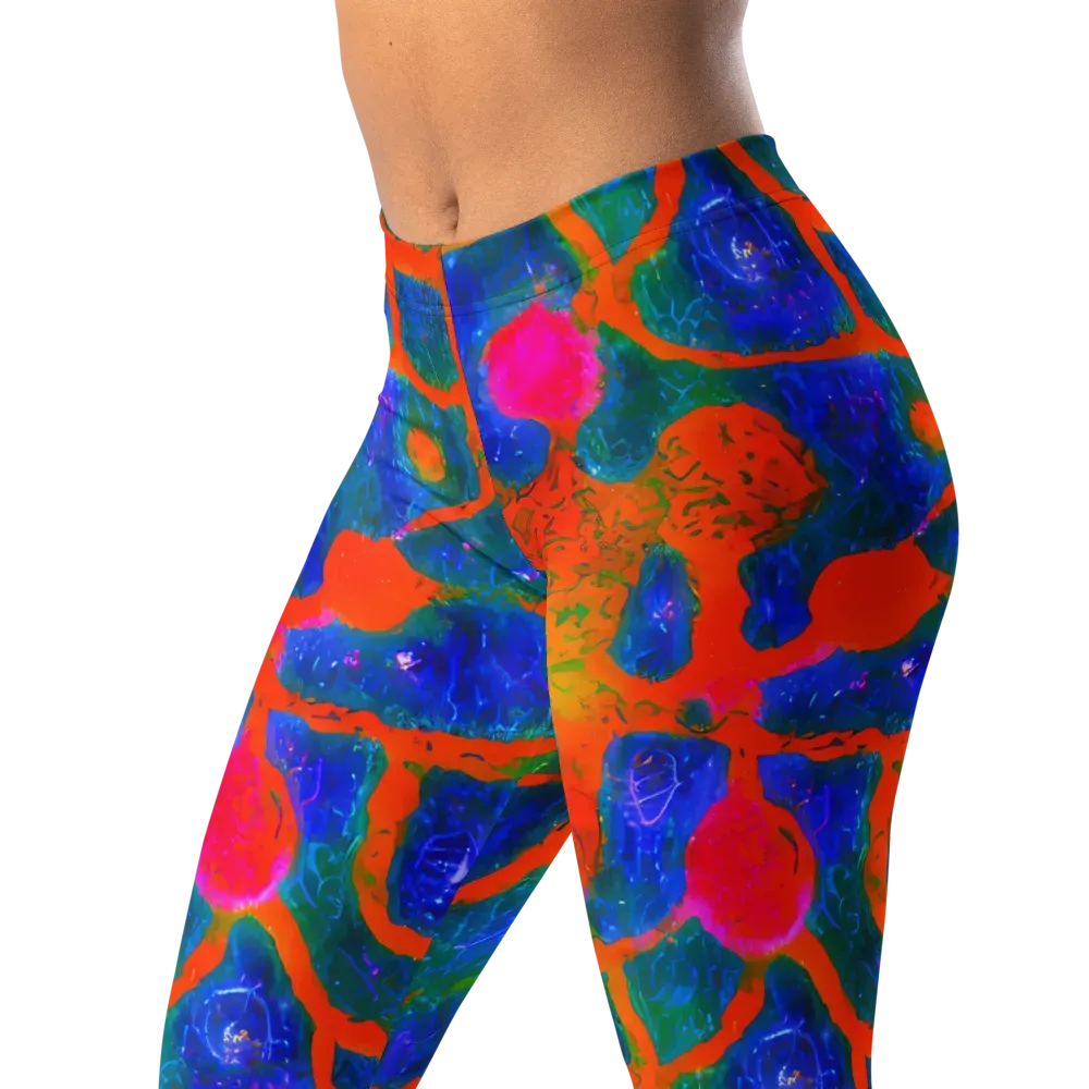 Vibrant Mosaic on Leggings — Left Front