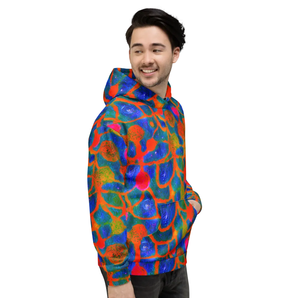 Vibrant Mosaic on Hoodie — Right