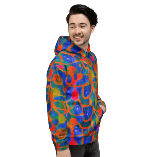 Vibrant Mosaic on a Hoodie