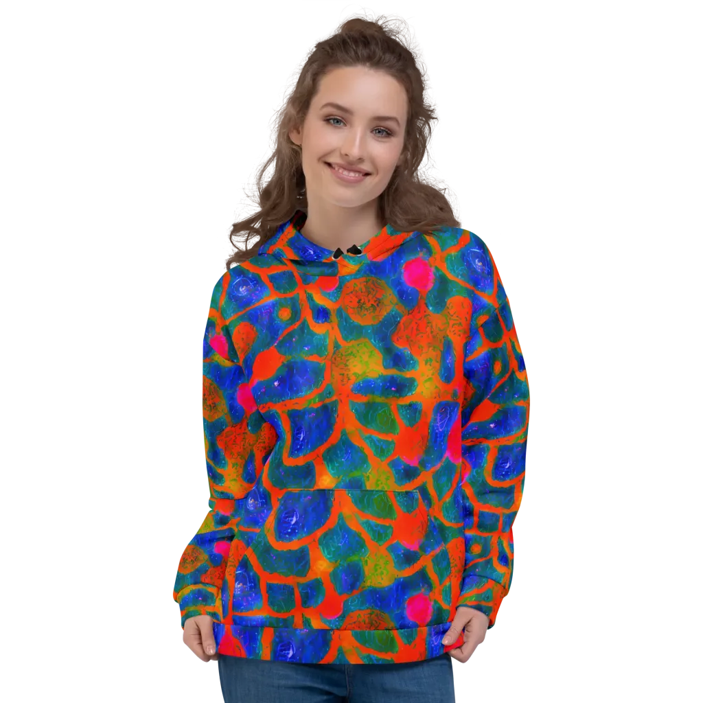 Vibrant Mosaic on Hoodie — Front
