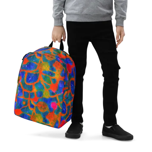 Vibrant Mosaic on a Minimalist Backpack