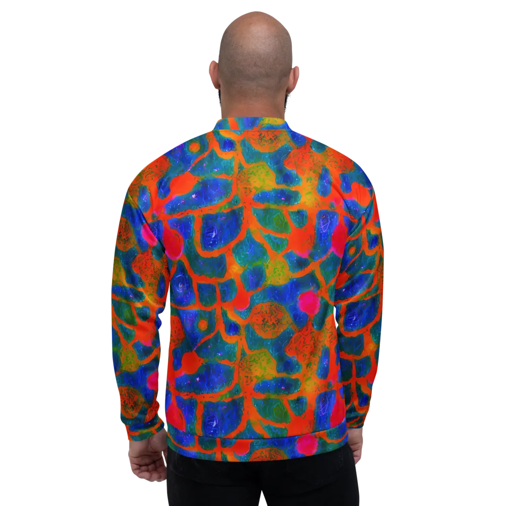 Vibrant Mosaic on Bomber Jacket — Back