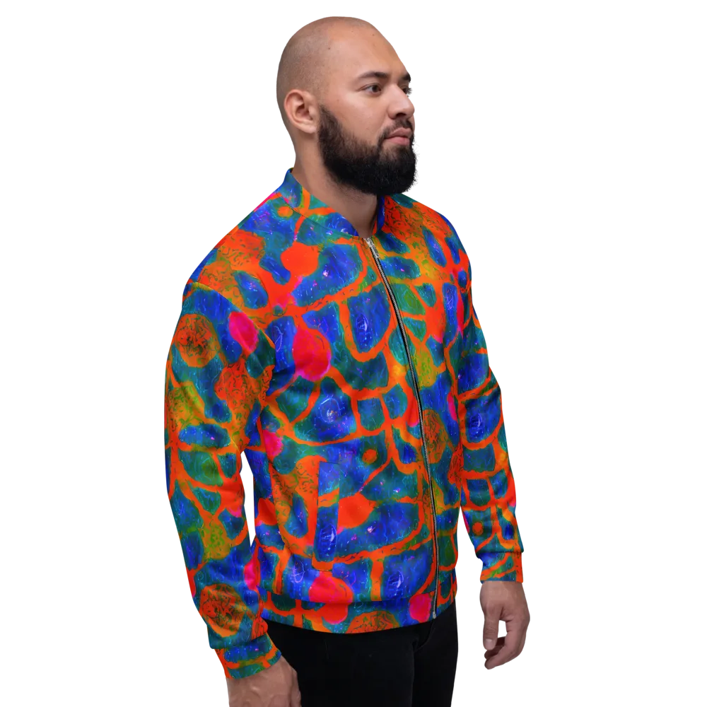 Vibrant Mosaic on Bomber Jacket — Right