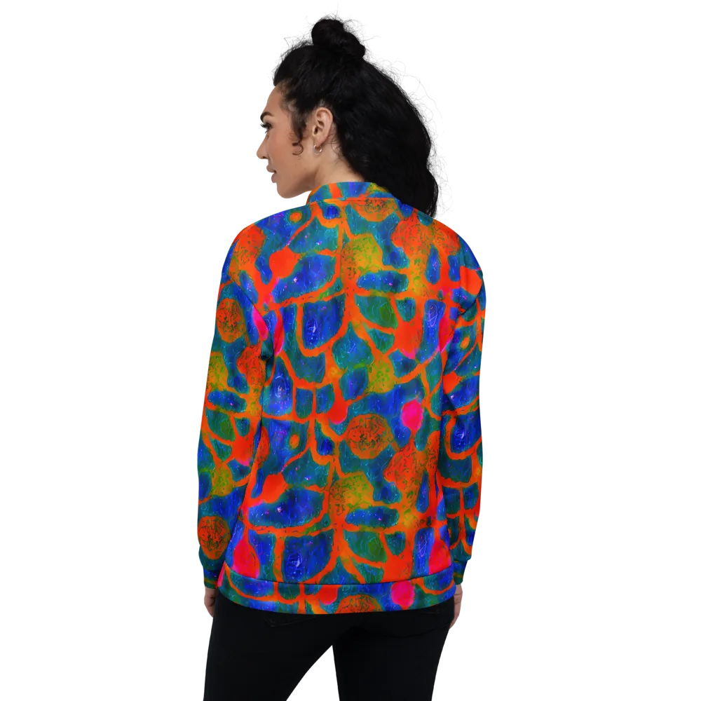Vibrant Mosaic on Bomber Jacket — Back