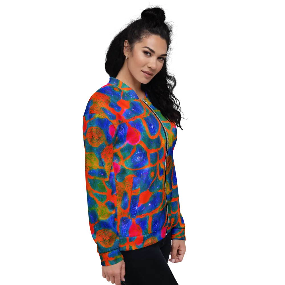 Vibrant Mosaic on Bomber Jacket — Right