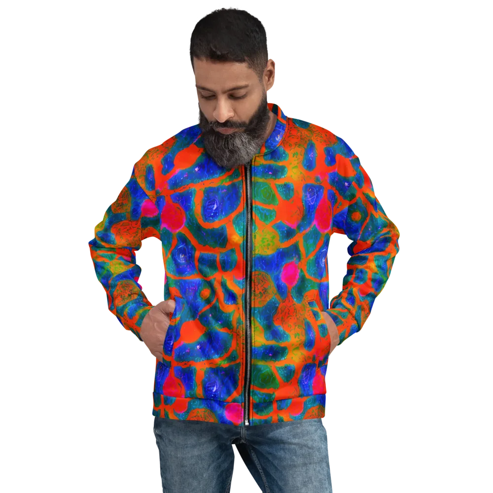 Vibrant Mosaic on Bomber Jacket — Front