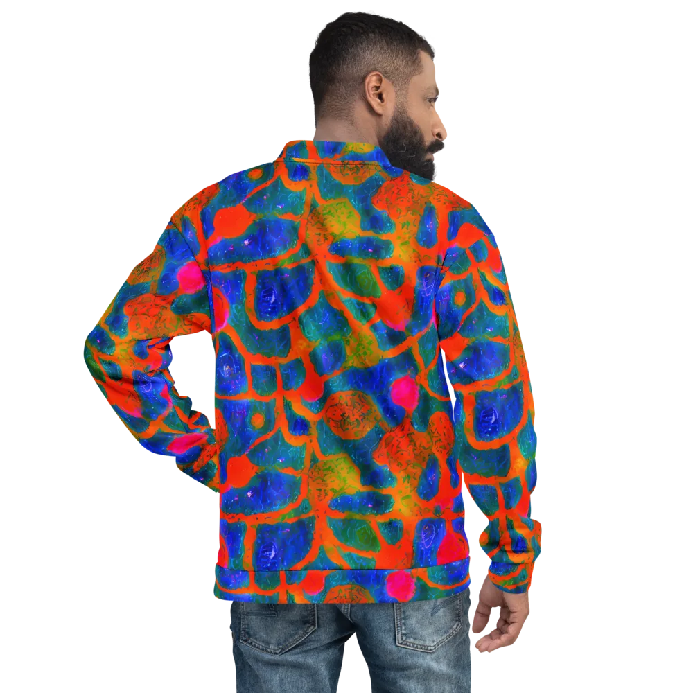 Vibrant Mosaic on Bomber Jacket — Back