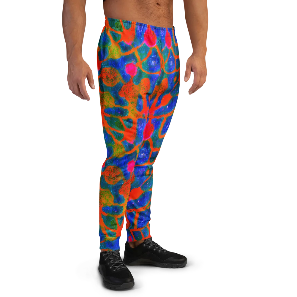Vibrant Mosaic on Men's Joggers — Right