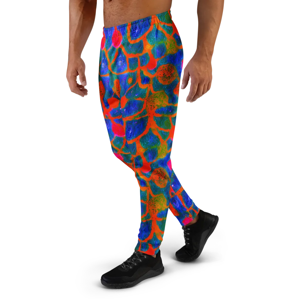 Vibrant Mosaic on Men's Joggers — Left