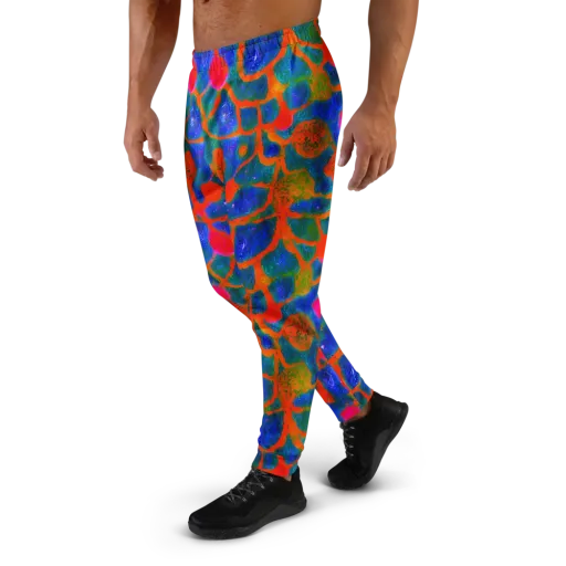 Vibrant Mosaic on a Men's Joggers