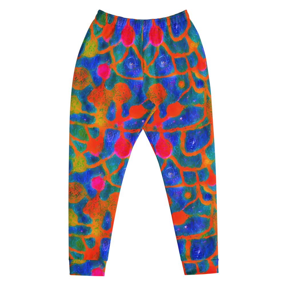 Vibrant Mosaic on Men's Joggers — Front