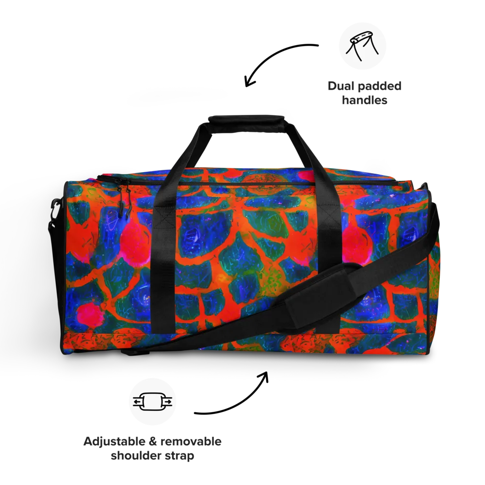 Vibrant Mosaic on Duffle Bag — Front