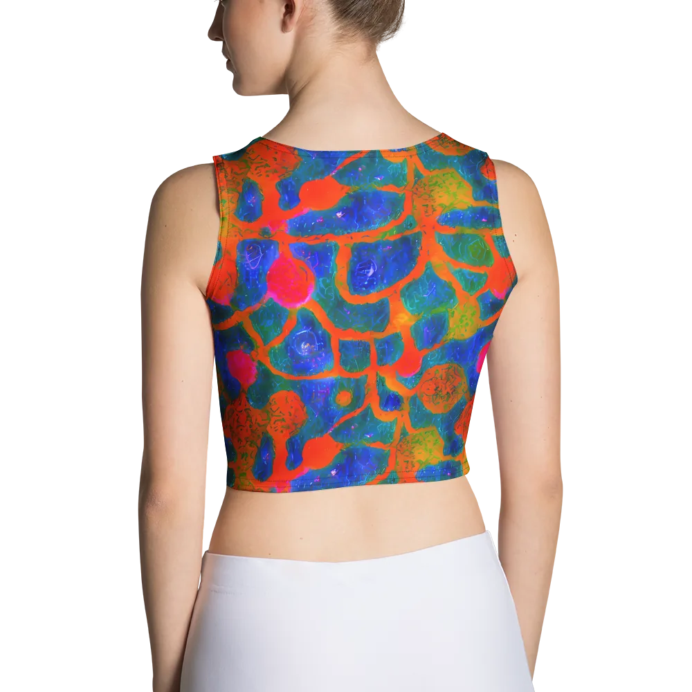 Vibrant Mosaic on Crop Top — Back
