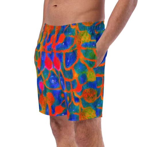 Vibrant Mosaic on a Swim Trunks