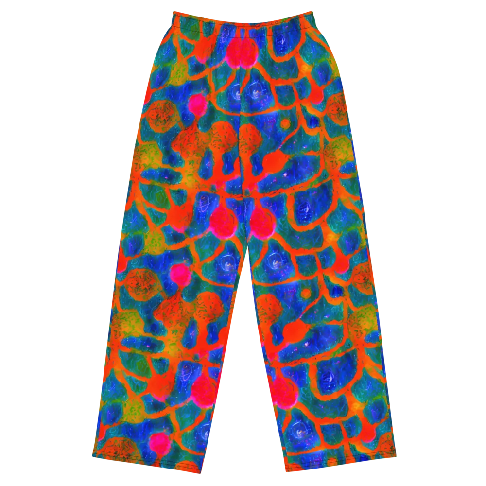 Vibrant Mosaic on Wide-Leg Pants — Front