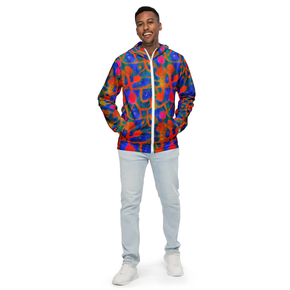 Vibrant Mosaic on Men's Windbreaker — Front