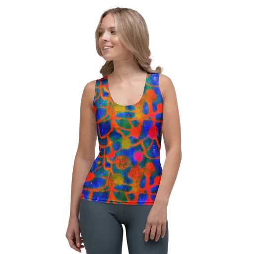 Vibrant Mosaic on a Women's Tank Top