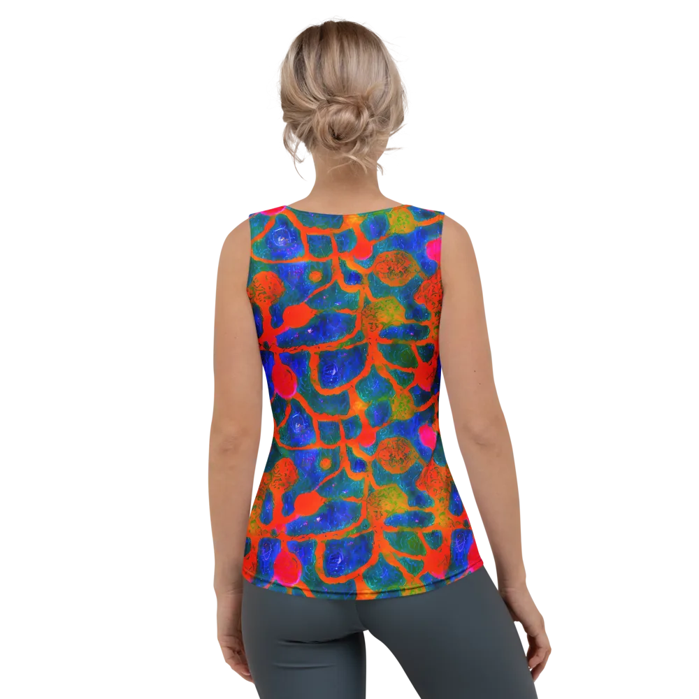 Vibrant Mosaic on Women's Tank Top — Back