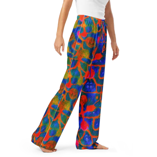 Vibrant Mosaic on a Women's Pajama Pants
