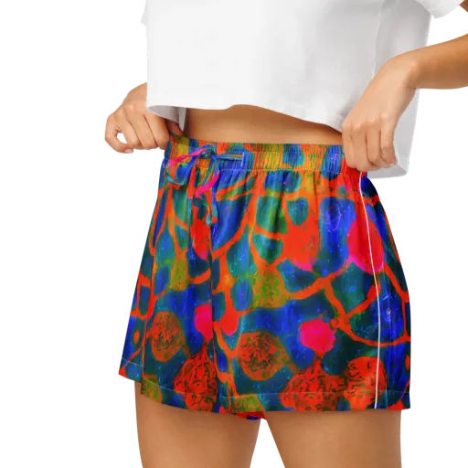 Vibrant Mosaic on a Women's Pajama Shorts