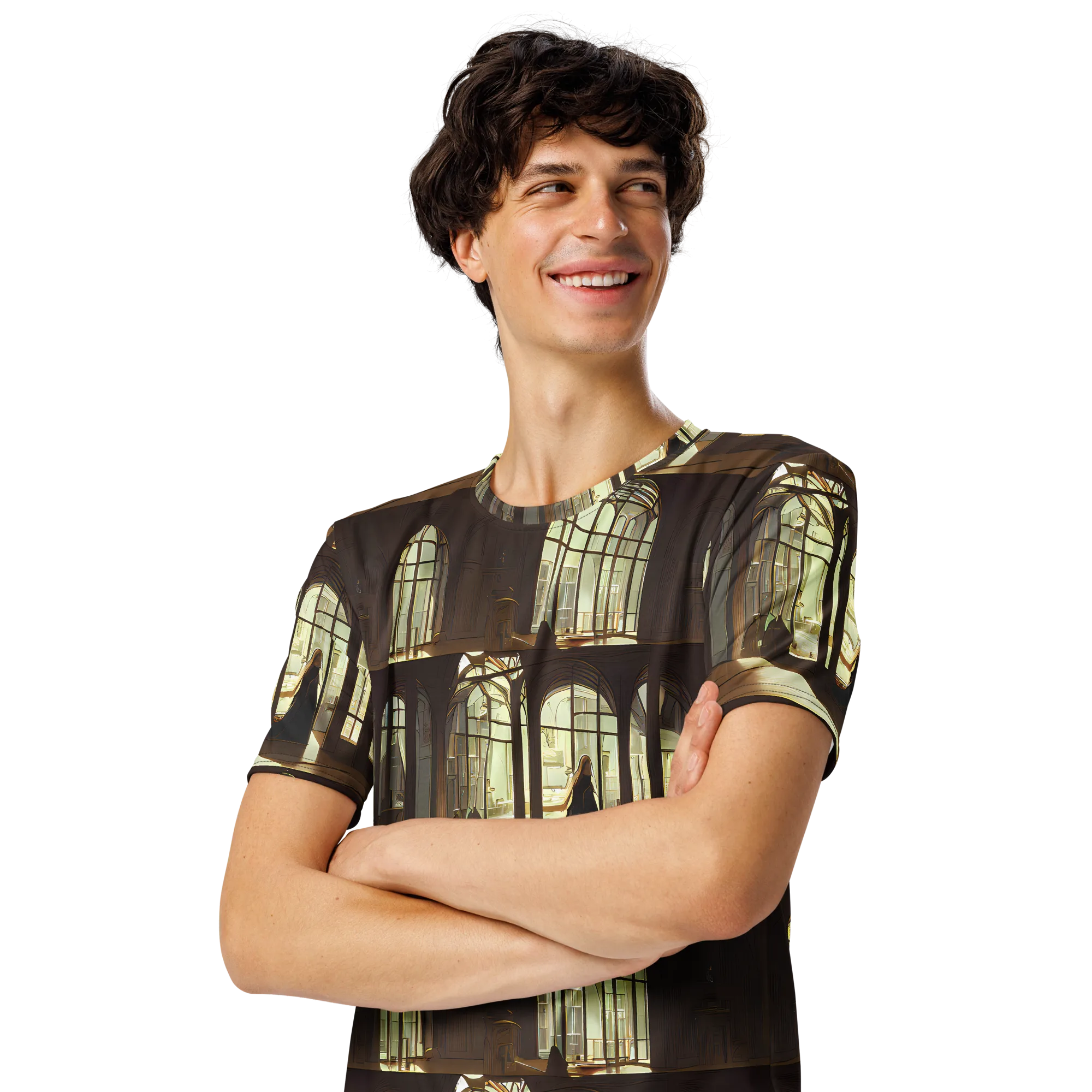 Dutch Perspective on Men's Crew Neck T-Shirt — Left Front