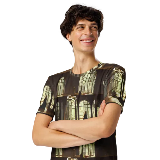 Dutch Perspective on a Men's Crew Neck T-Shirt