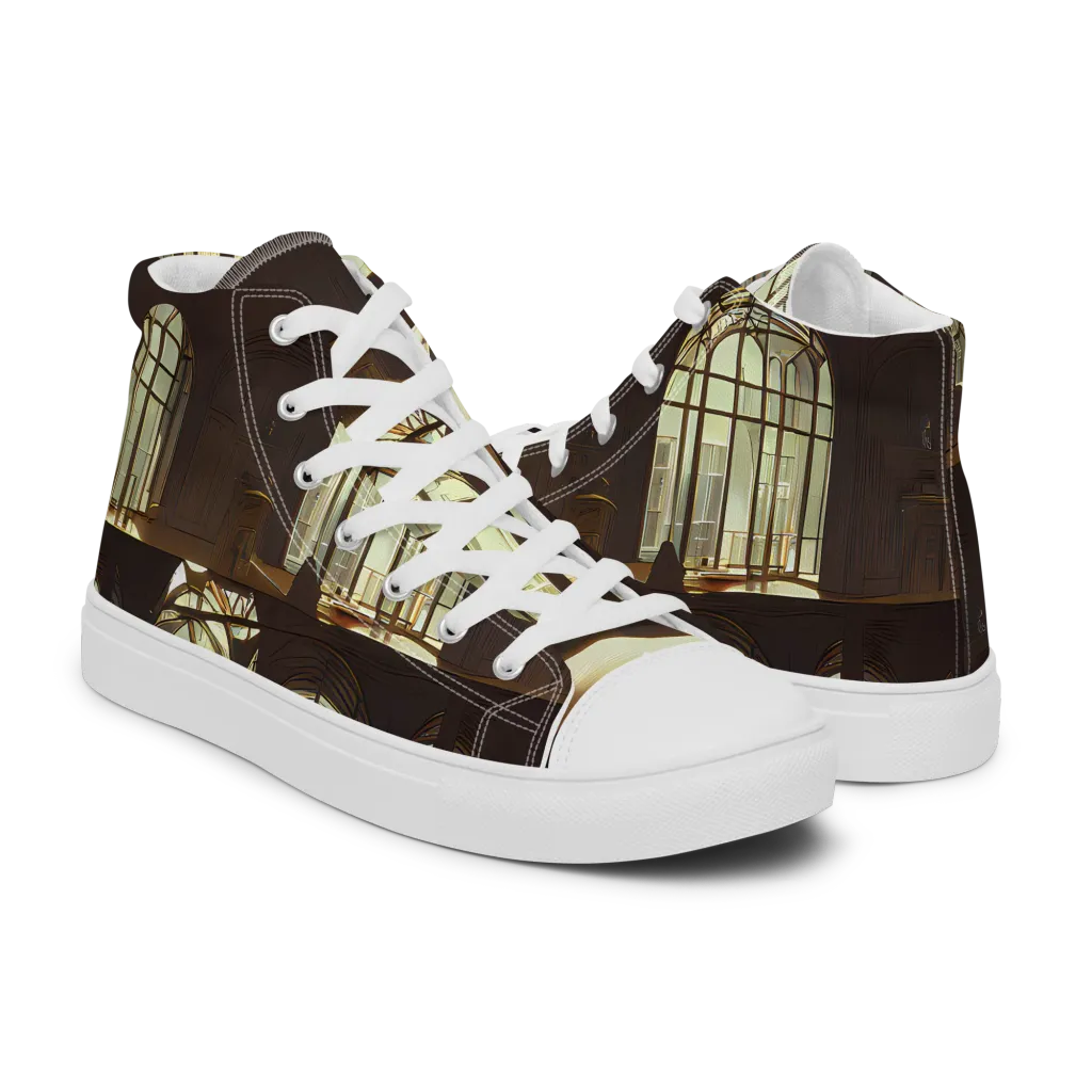 Dutch Perspective on Men's High Top Canvas Shoes — Right