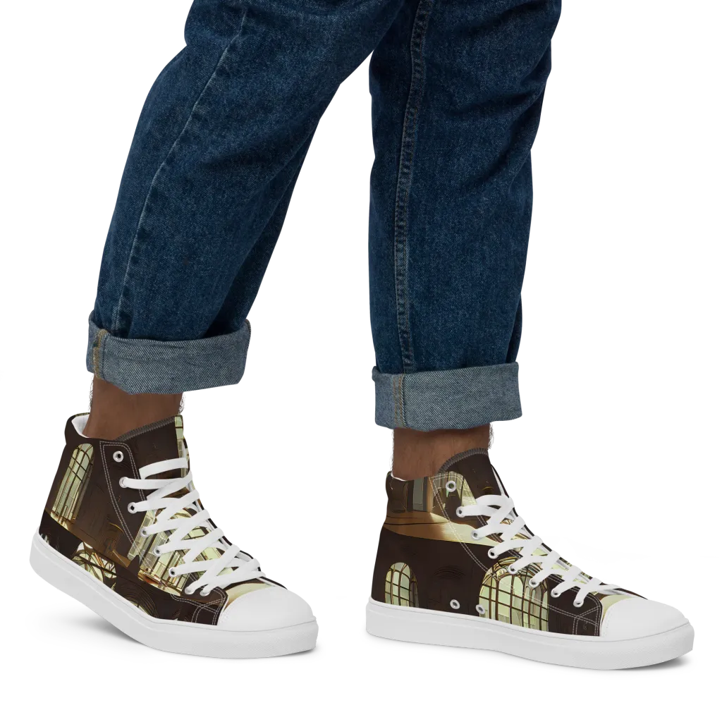 Dutch Perspective on Men's High Top Canvas Shoes — Right