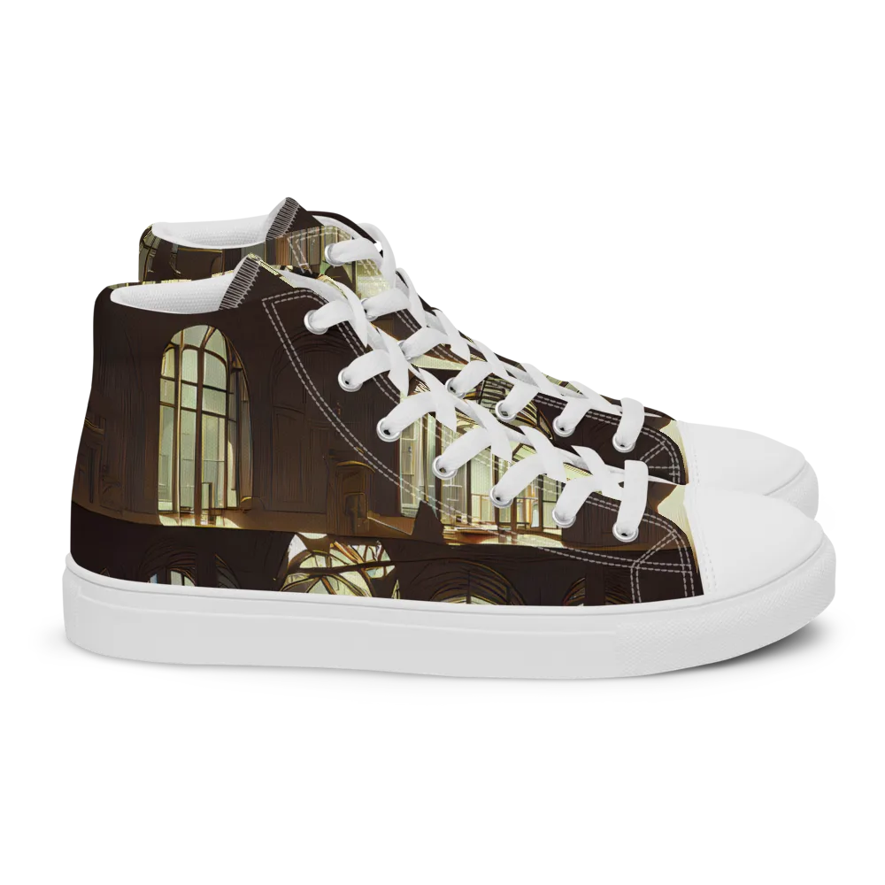 Dutch Perspective on Women's High Top Canvas Shoes — Right