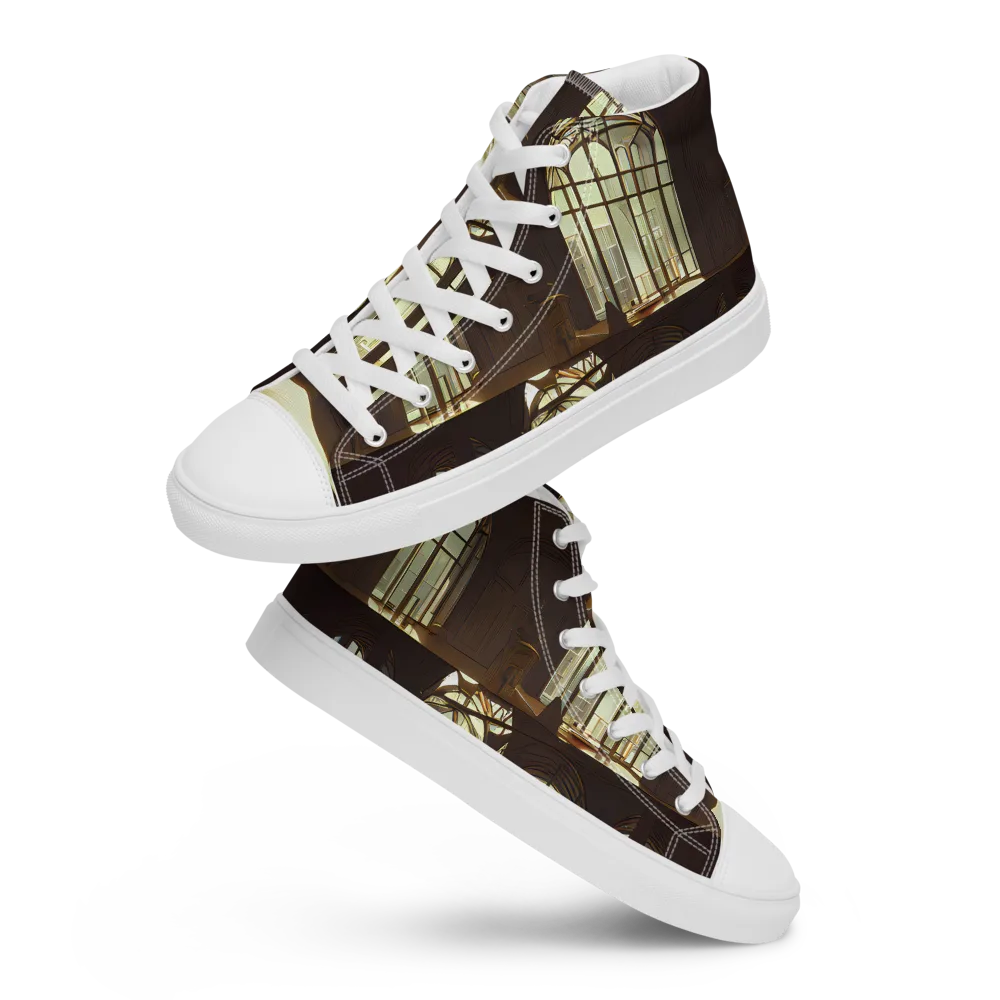 Dutch Perspective on Women's High Top Canvas Shoes — Front