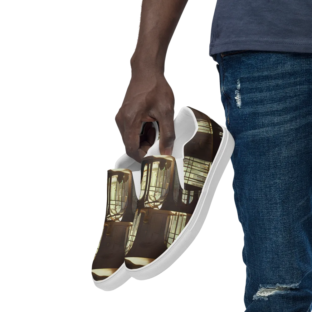 Dutch Perspective on Men's Slip-On Canvas Shoes — Left Front