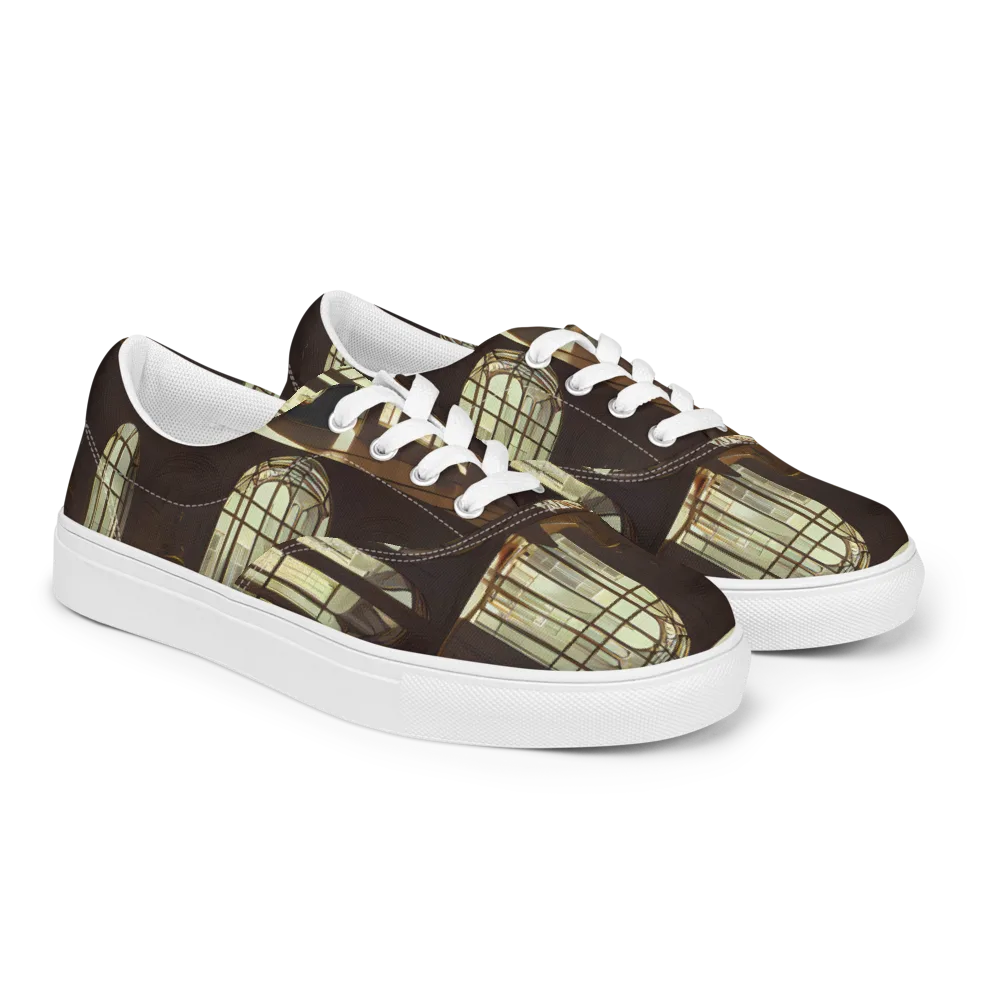 Dutch Perspective on Men's Lace-Up Canvas Shoes — Right Front