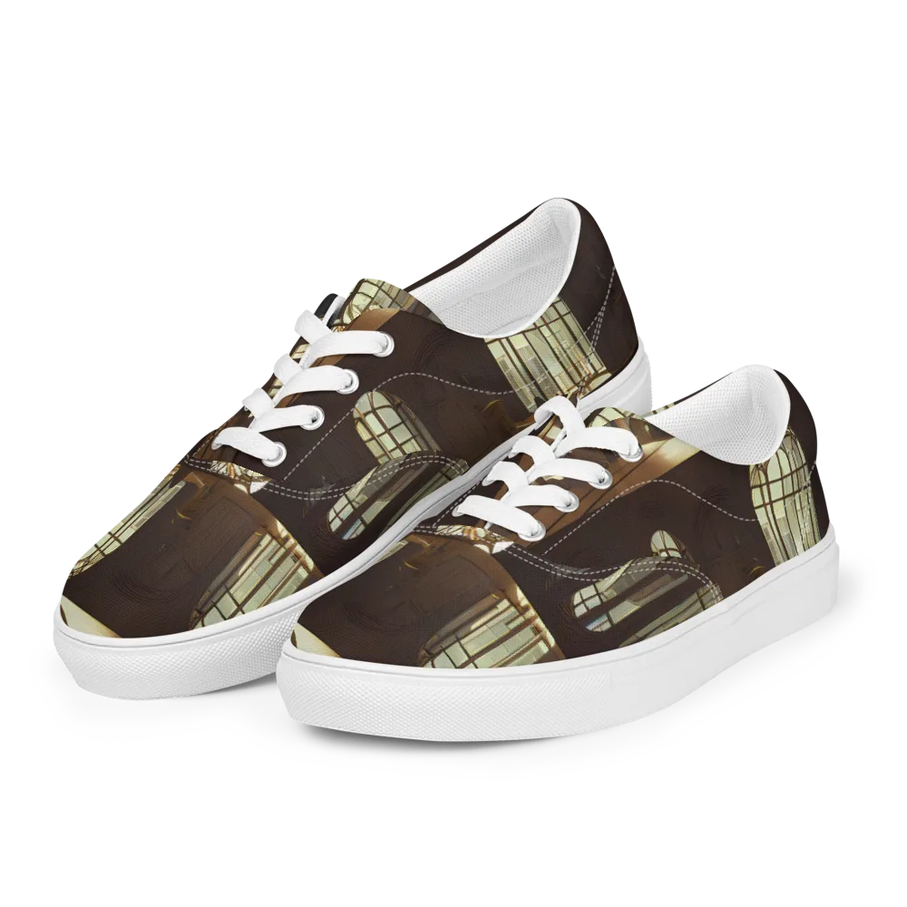 Dutch Perspective on Men's Lace-Up Canvas Shoes — Left Front