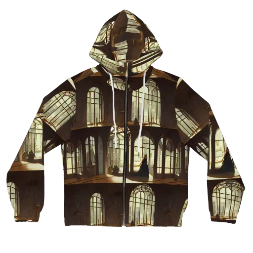 Dutch Perspective on a Women's Full-Zip Hoodie