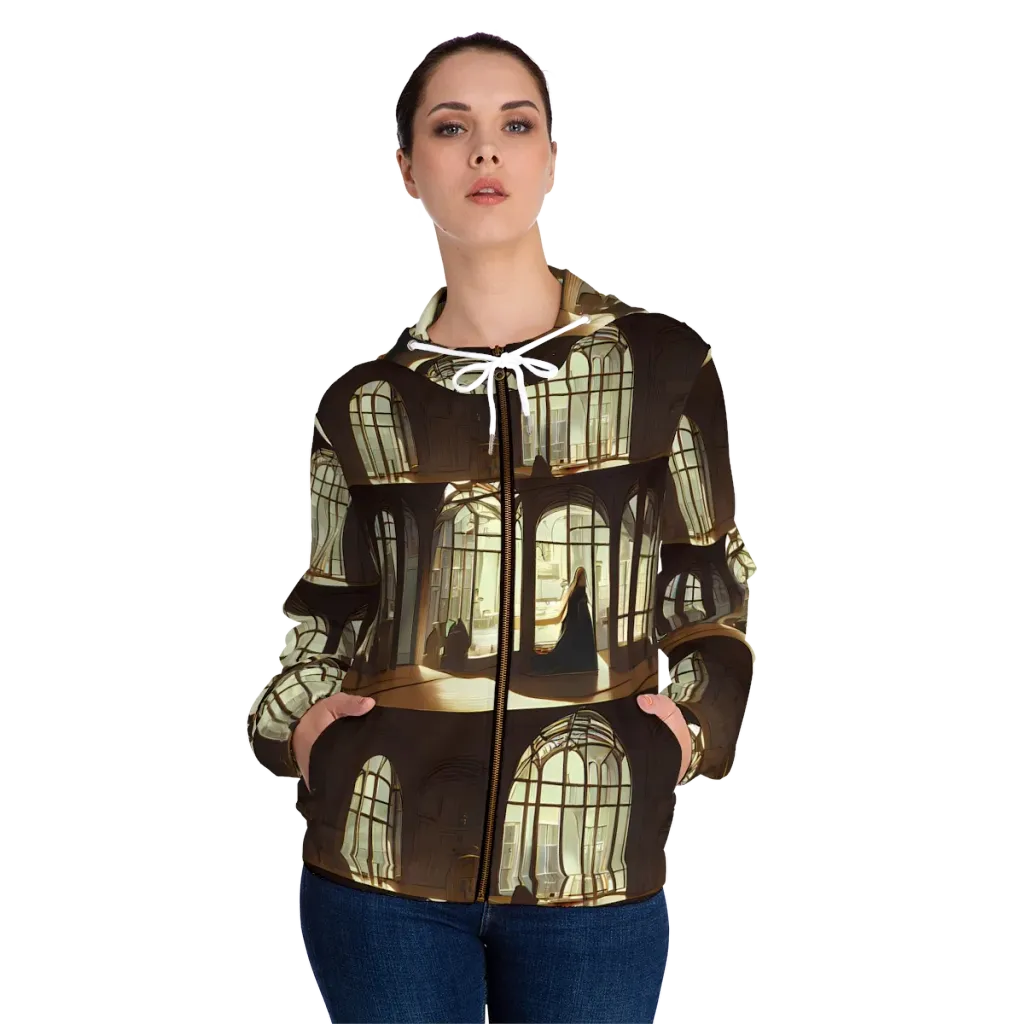Dutch Perspective on Women's Full-Zip Hoodie — Front On Person