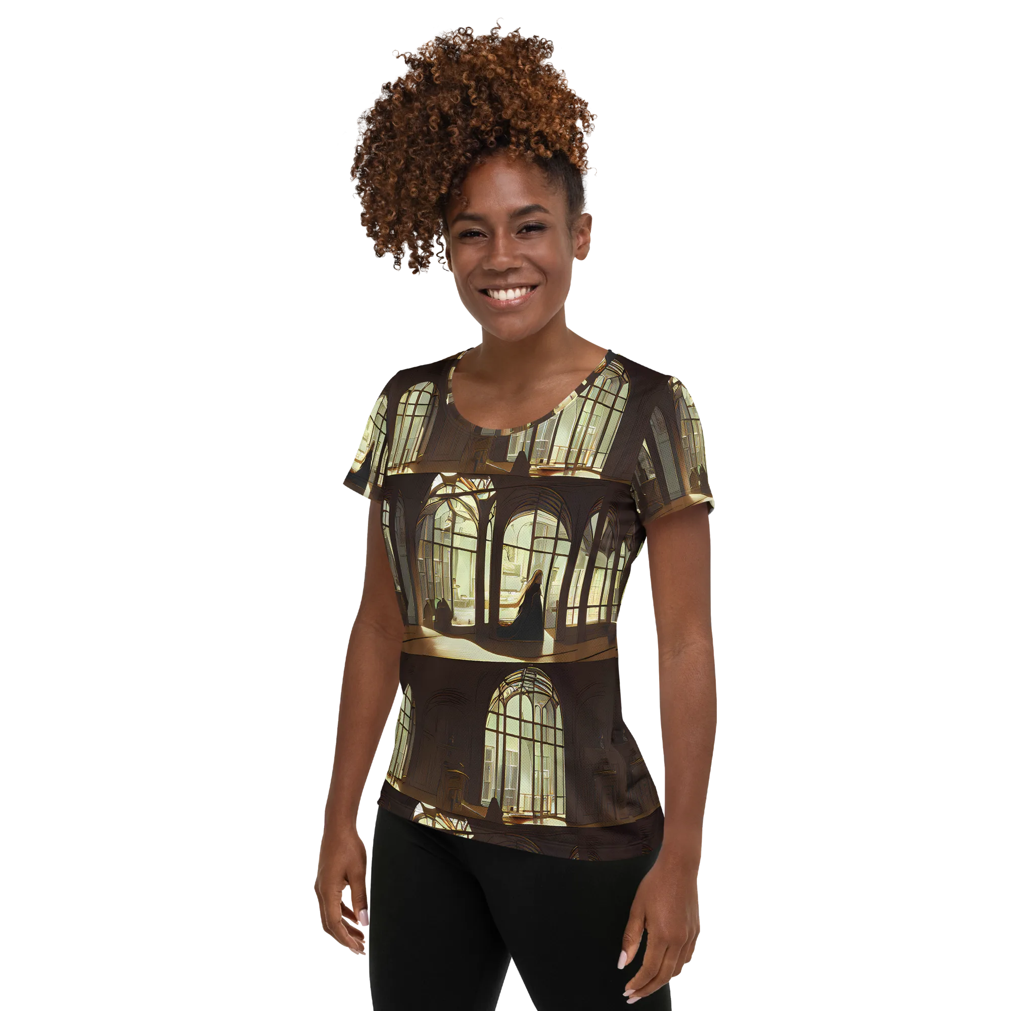 Dutch Perspective on Women's Athletic T-Shirt — Left
