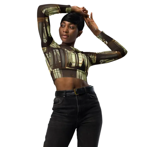 Dutch Perspective on a Long Sleeve Crop Top