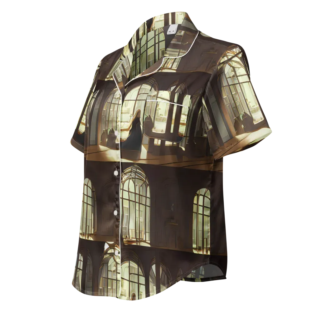 Dutch Perspective on Women's Short Sleeve Pajama Top — Left Front